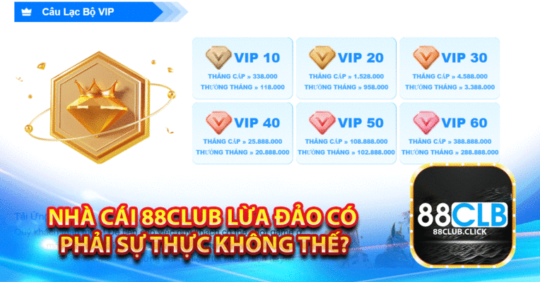 Nhà cái 88club lừa đảo có phải sự thực không thế?